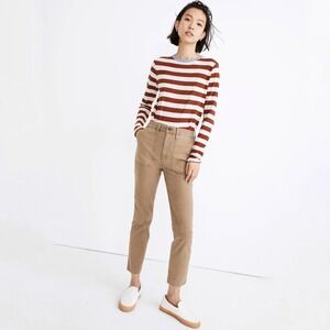Madewell | Stovepipe Mid Rise Fatigue Pants Khaki Olive Size 28